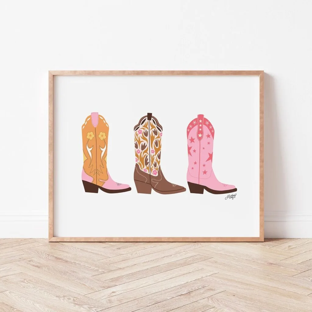 Cowgirl Boot Art Print