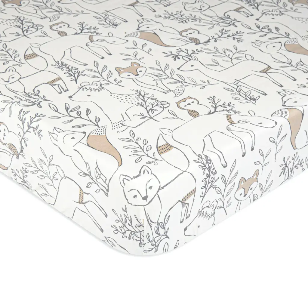 Woodland Animal Crib Sheet