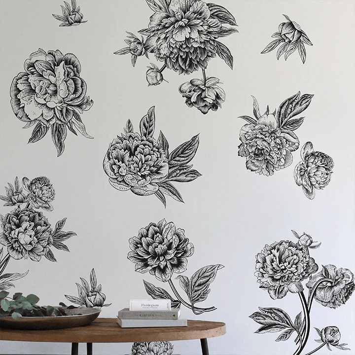 Black Floral Wall Decals