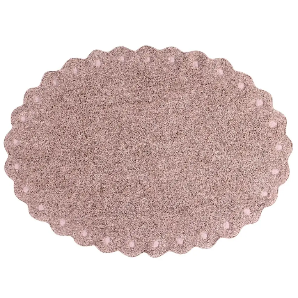 Scalloped Pink Rug