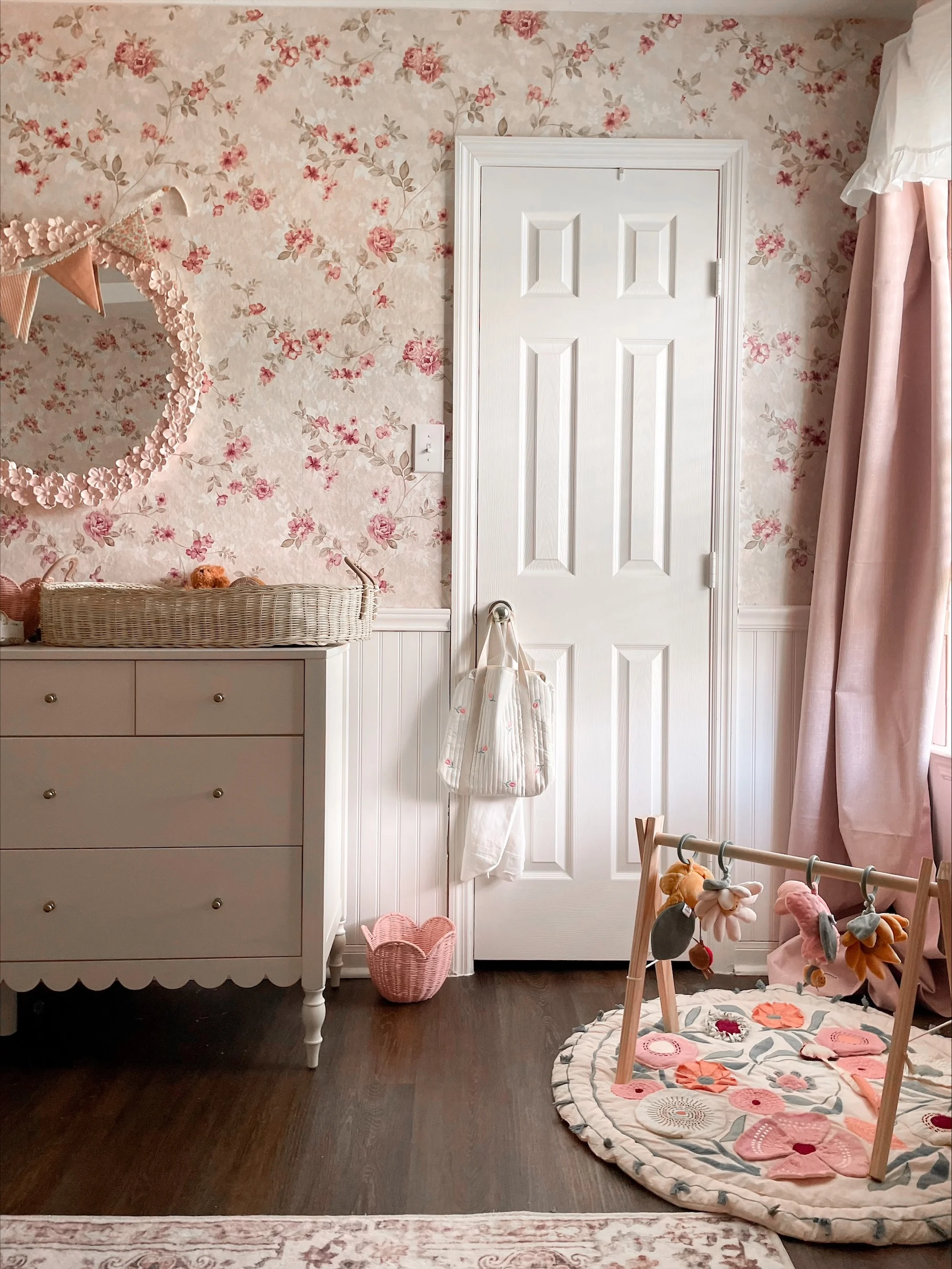 Pink Floral Nursery with Lots of Girly Details