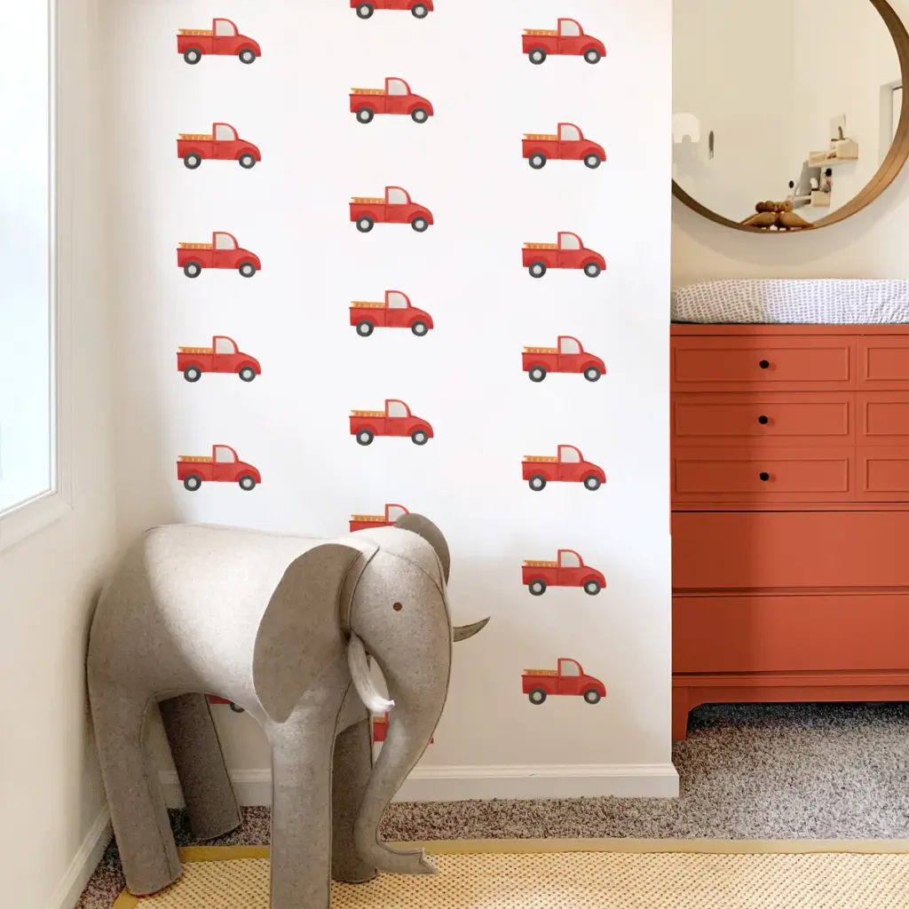 Red Pickup Truck Wall Decals