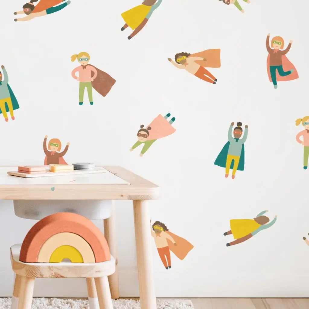 Girl Superhero Wall Decals