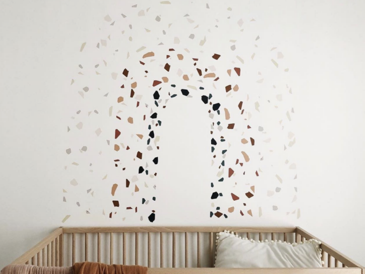 Neutral Ombre Rainbow Made of Terrazzo Wall Decals