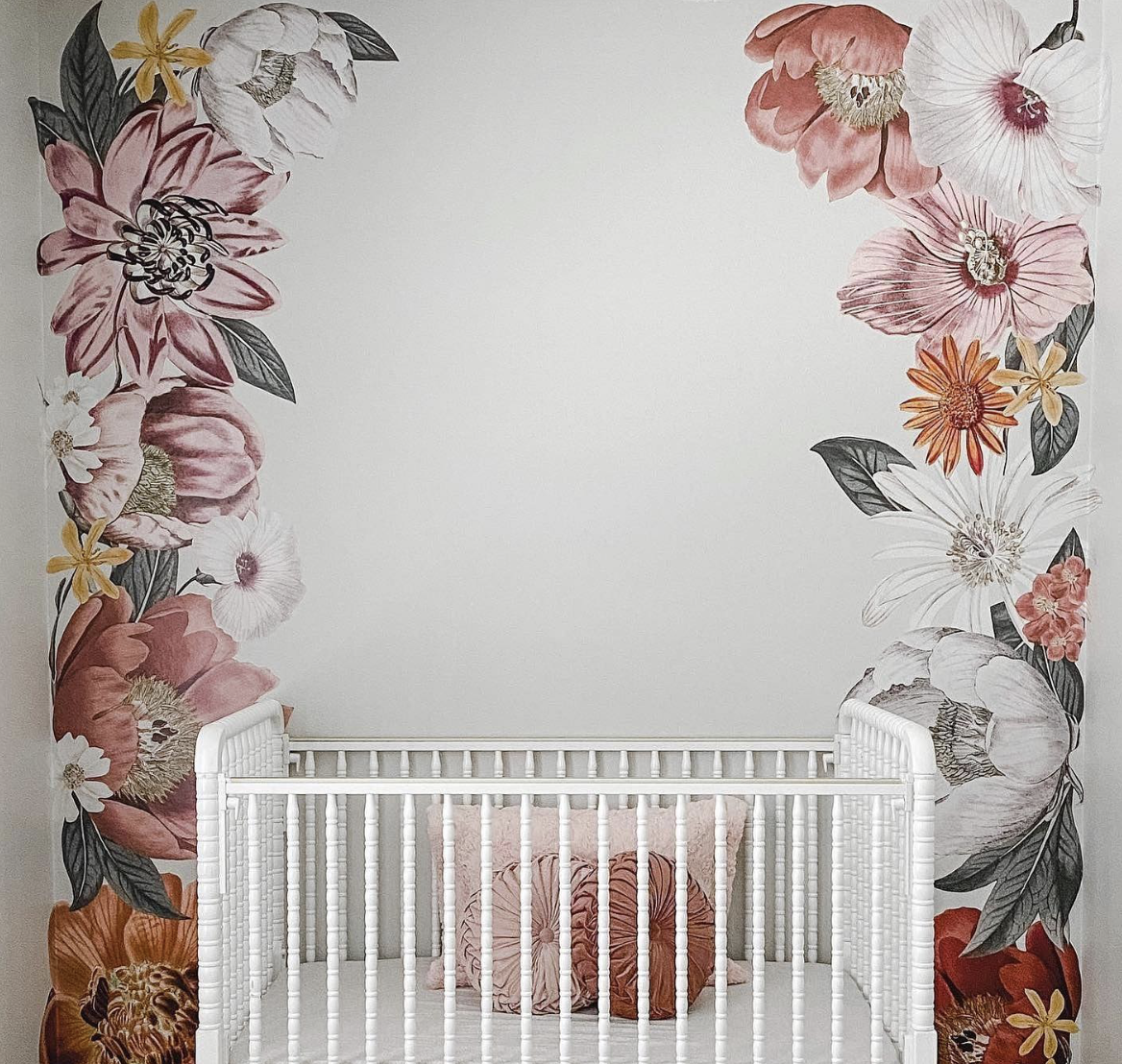 Crib Nook with Flower Decals