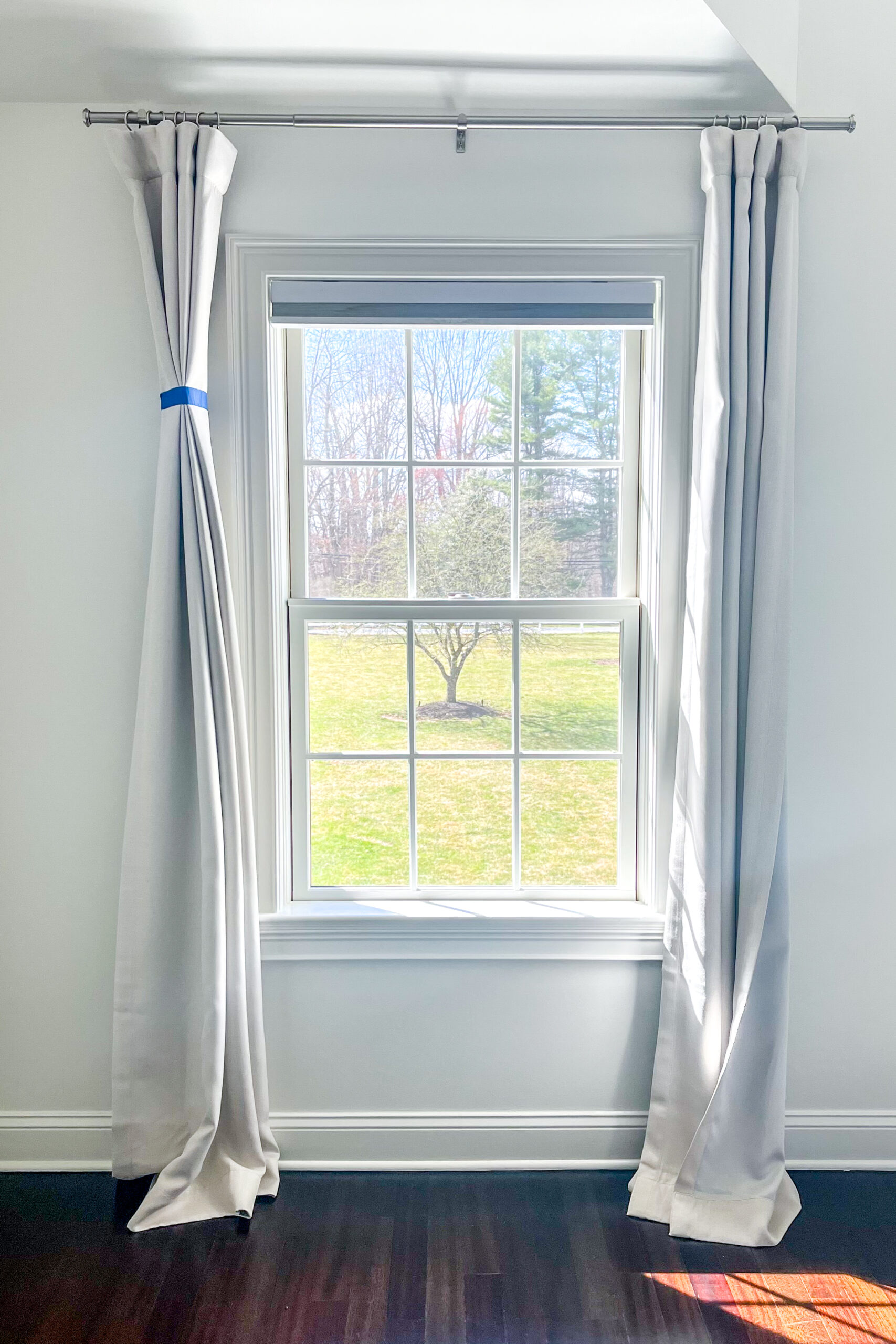 How to Train Your Curtains with Painters Tape