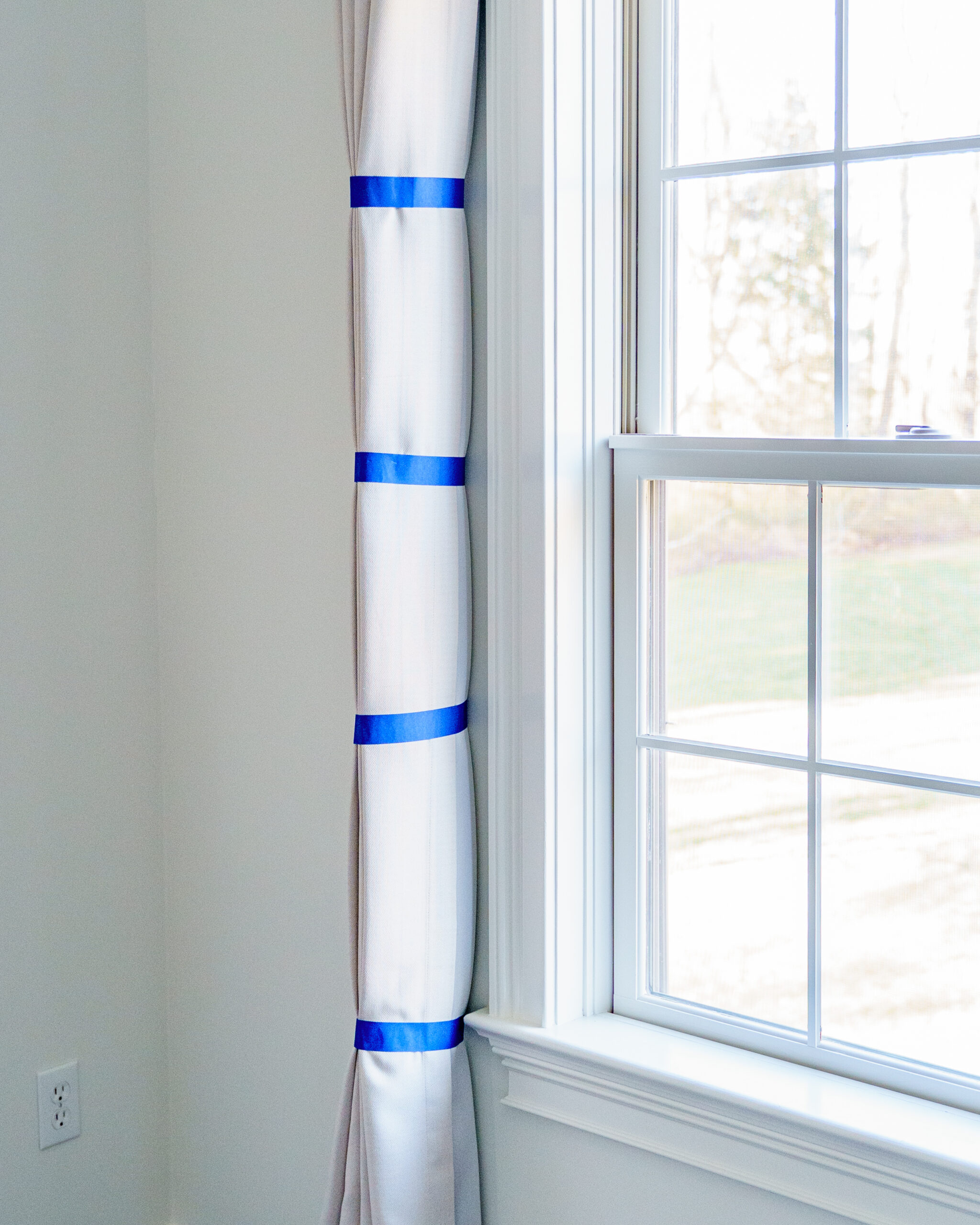 How to Train Your Curtains with Painters Tape