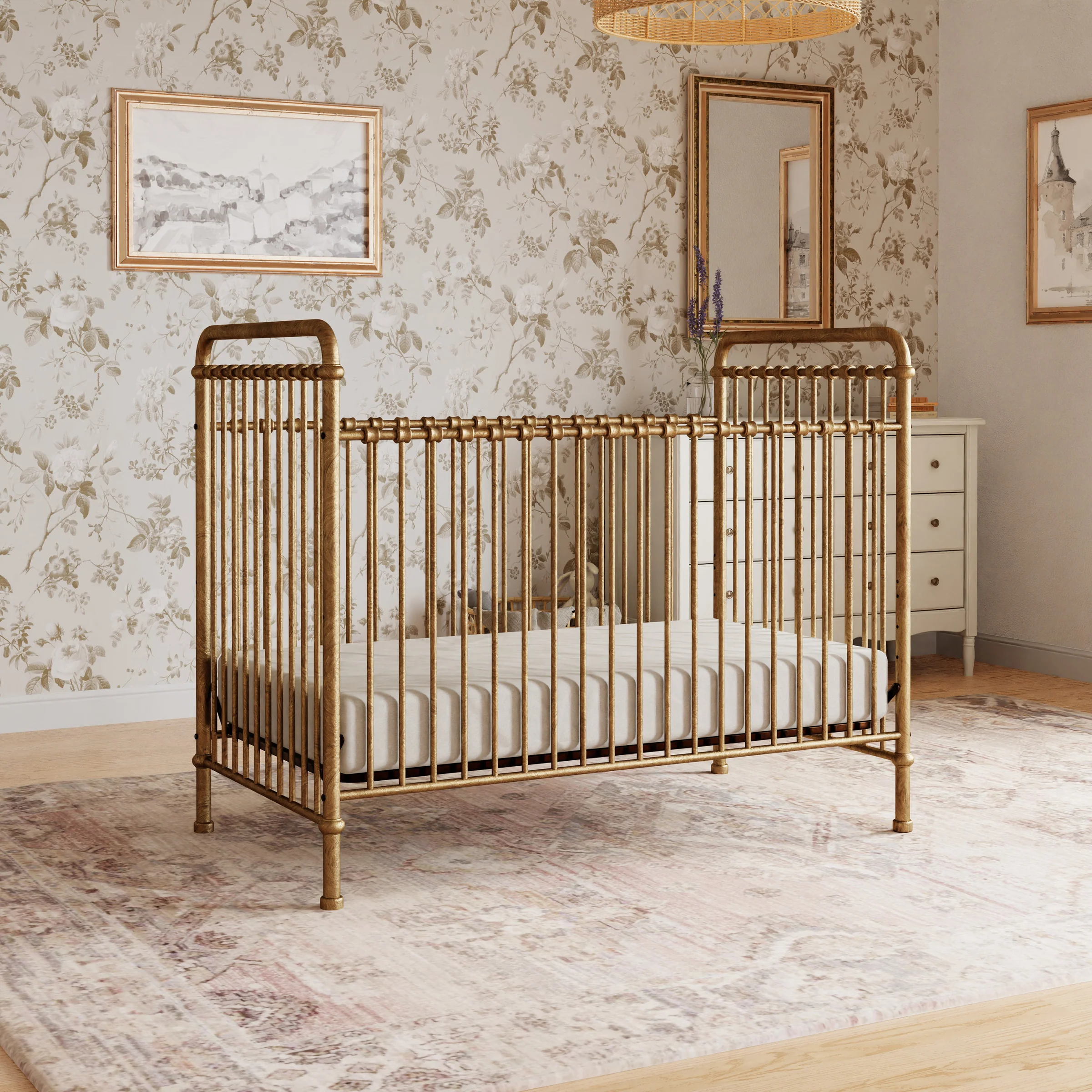 Abigail 3-in-1 Convertible Crib in Vintage Gold