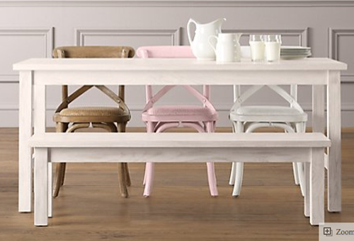 kids table and bench set